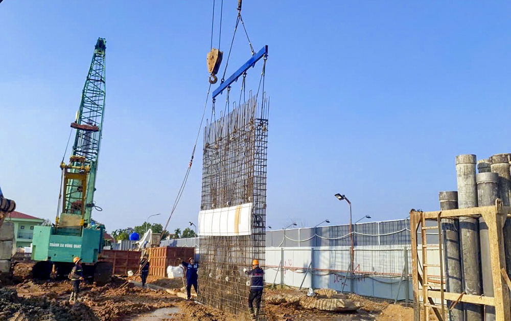 Thi công cọc khoan nhồi, tường vây - Khu đô thị sinh thái Bắc Đầm Vạc