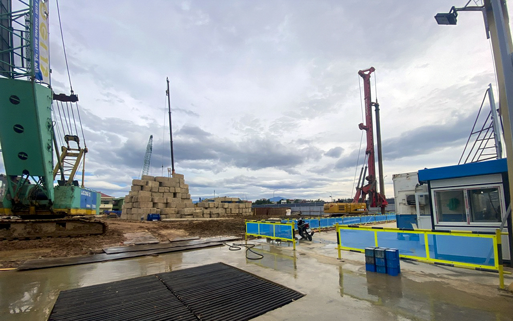 Thi công cọc khoan nhồi, tường vây - Khu đô thị sinh thái Bắc Đầm Vạc