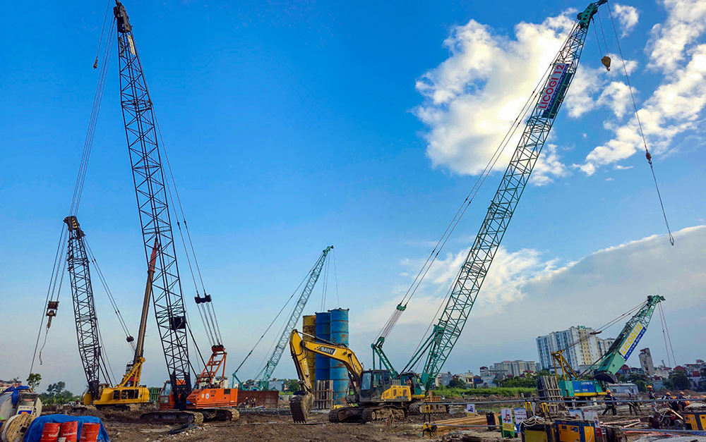 THI CÔNG CỌC KHOAN NHỒI TƯỜNG VÂY - KHU NHÀ Ở VĂN LA